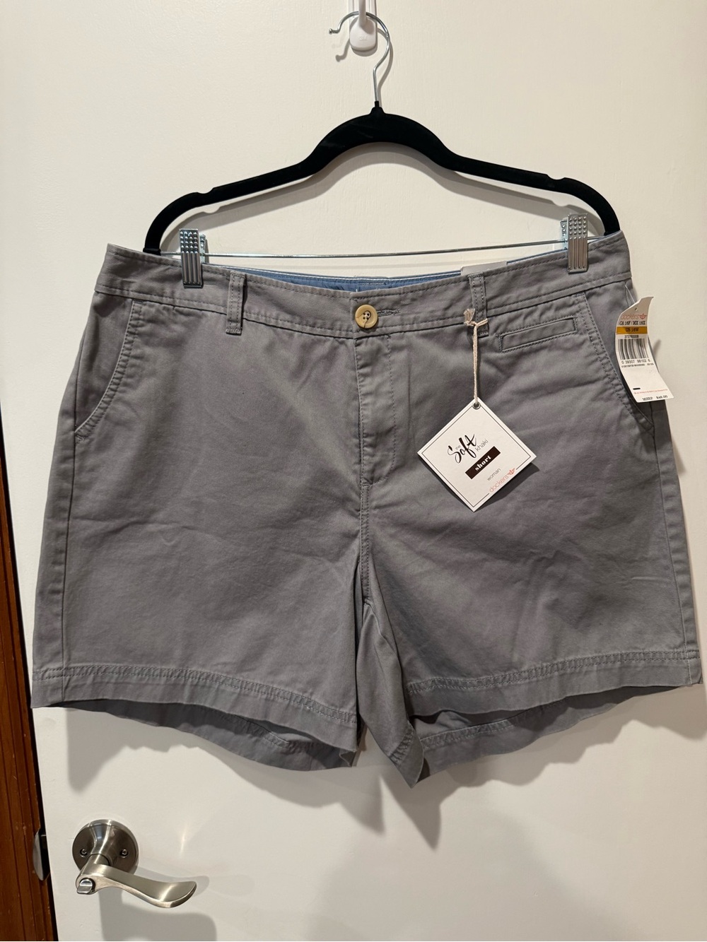 Dockers Women’s Gray Casual Cotton-Blend Shorts